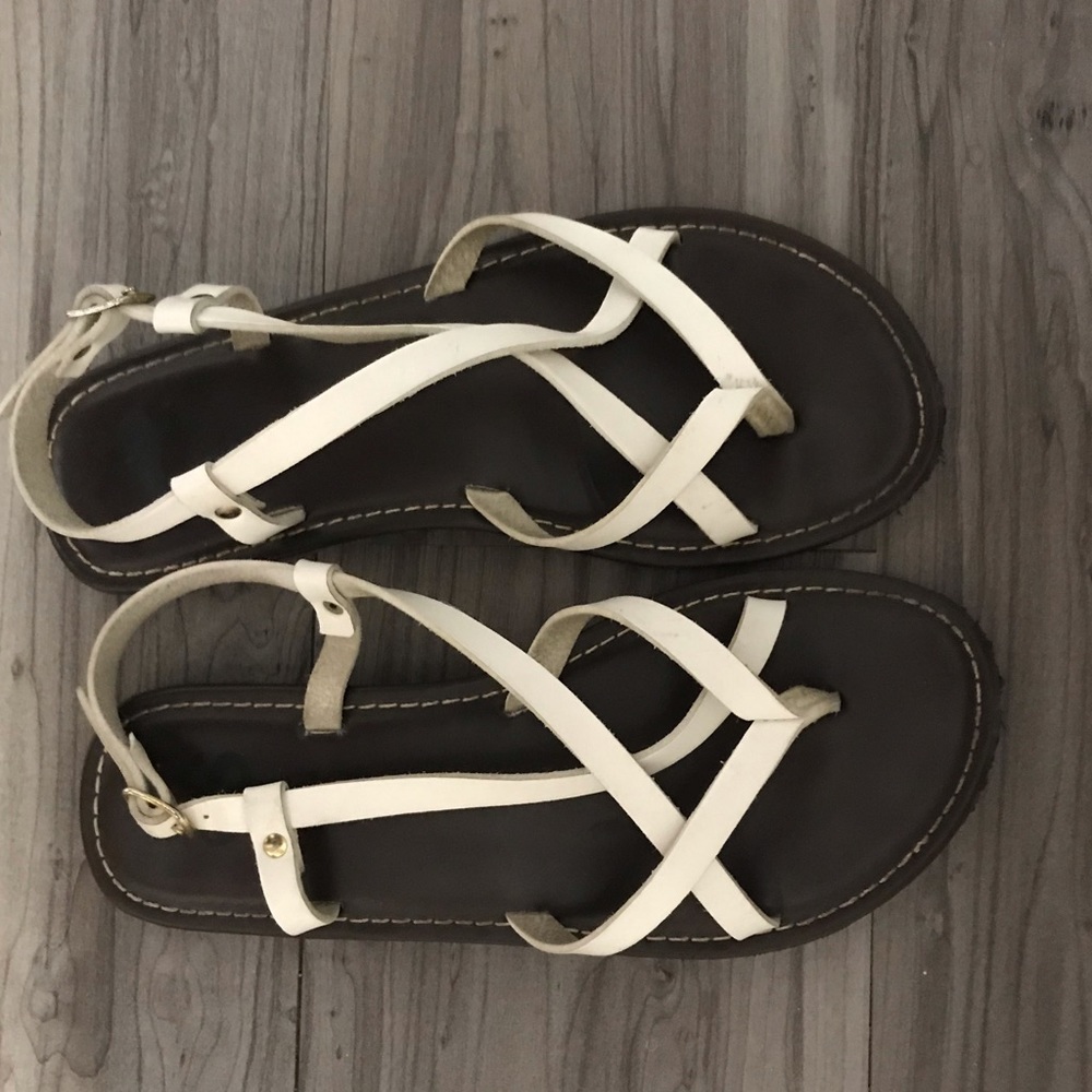 White sandals